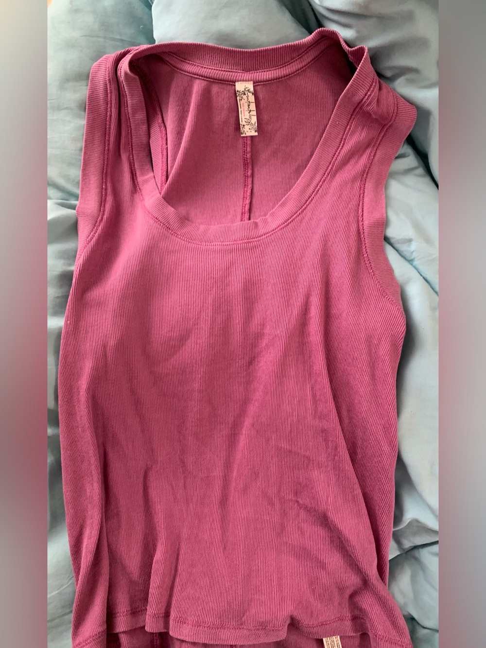 Free People Dusty Rose Ribbed Tank